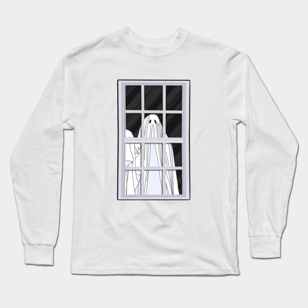 Ghost Window Long Sleeve T-Shirt by Nerdpins